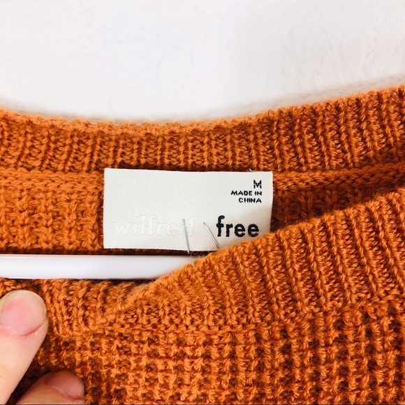 Wilfred Free crew neckline burnt orange merino wool sweater - Picture 3 of 5
